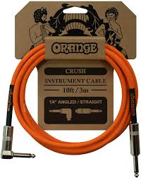 Orange Crush 10ft Instrument Cable Angled to Straight CA035