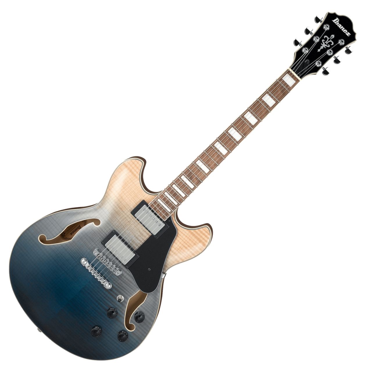 Ibanez AS73FM-TIF Artcore 6-String Semi-Hollowbody Electric Guitar - Transparent Indigo Fade