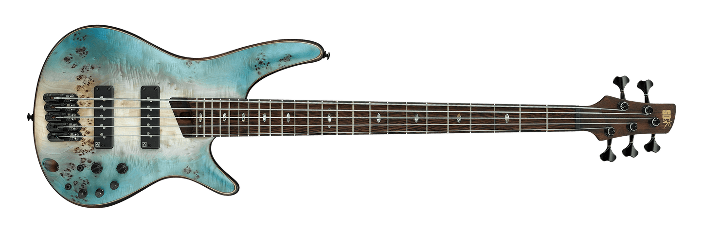 Ibanez SR1605B Premium 5-String Electric Basses Caribbean Shoreline Flat