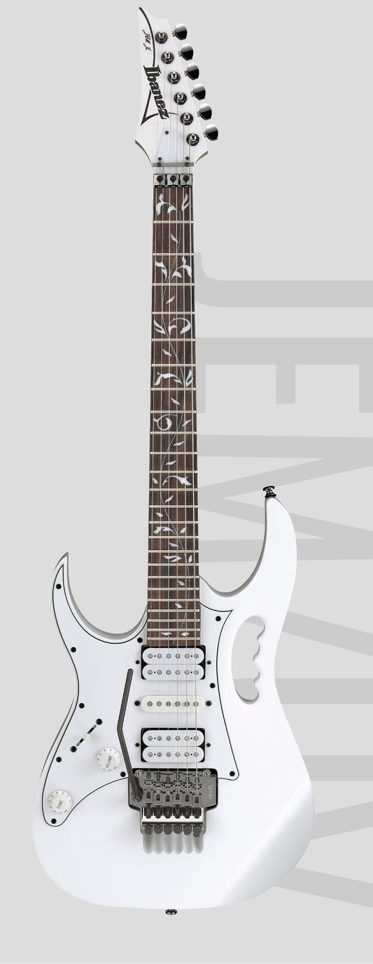 Ibanez JEMJRL-WH Steve Vai Signature Series Junior Jem 6 String Left Handed Electric Guitar - White