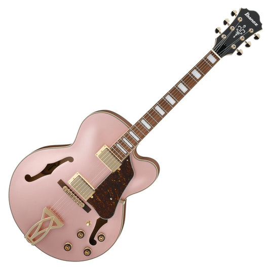 Ibanez AF75G-RGF Artcore Series 6-String Hollowbody Electric Guitar - Rose Gold Metallic Flat