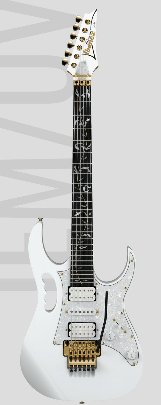 Ibanez JEM7VP-WH Steve Vai Signature Premium 6 String Electric Guitar with Gigbag - White