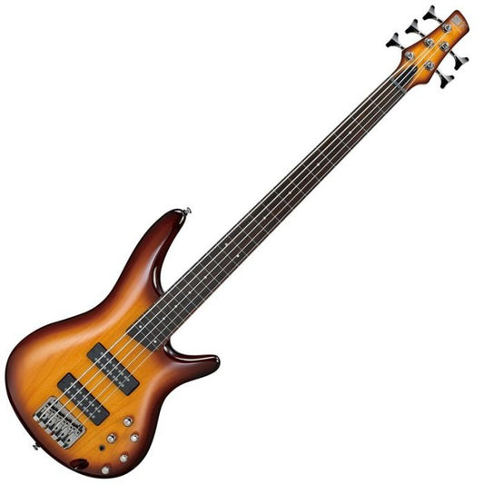 Ibanez SR375EF 5-String Fretless Electric Basses Brown Burst