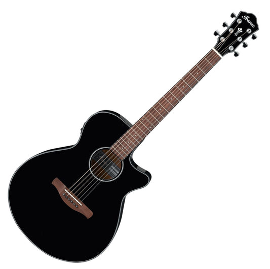 Ibanez AEG50-BK Single Cutaway 6-String Acoustic Electric Guitar - Black High Gloss