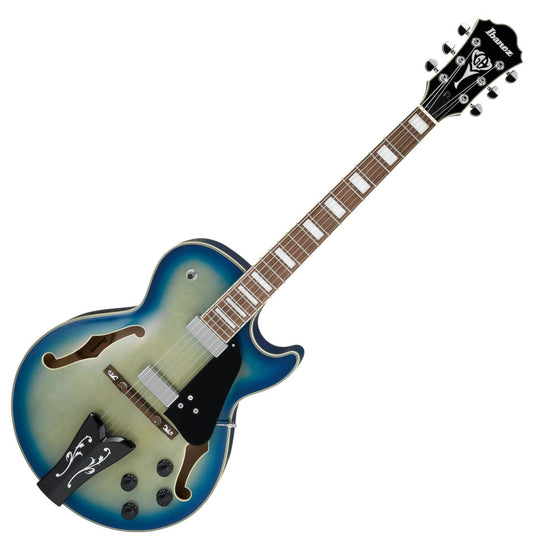 Ibanez GB10EM-JBB George Benson Signature 6-String  Hollowbody Guitar with Case - Jet Blue Burst