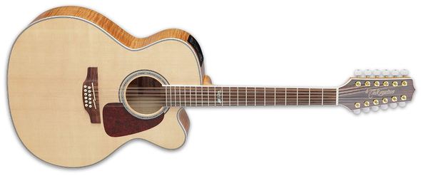 Takamine GJ72CE-12 BSB G70 Series 12-String Jumbo Cutaway Acoustic/Electric Guitar Gloss Brown Sunbu