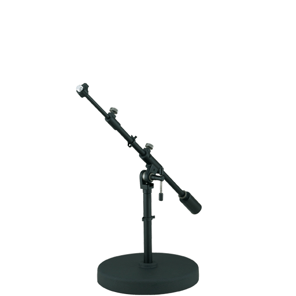 Tama MS756RELBK Iron Works Studio Round Base Extra Low-Profile Telescoping Mic Boom Stand