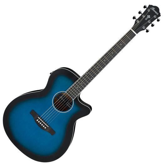 Ibanez AEG7-TBO AEG Single Cutaway 6-String Acoustic Electric Guitar - Transparent Blue