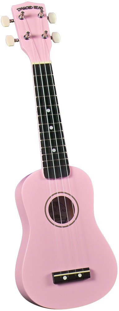 Diamond Head Rainbow Soprano Ukulele - Pink