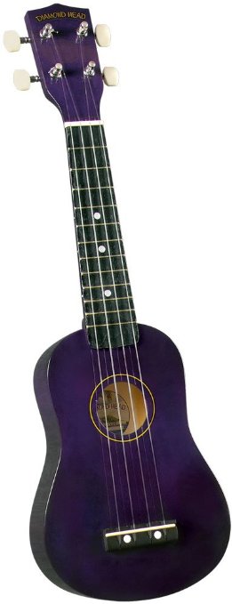 Diamond Head Rainbow Soprano Ukulele - Purple