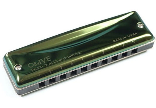 Suzuki Olive 10- Hole Professional Harmonica