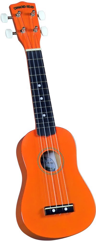 Diamond Head Rainbow Soprano Ukulele - Orange