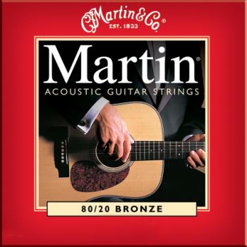 Martin MA140 Authentic Acoustic SP 80/20 Bronze Acoustic Guitar Strings - Light (.12 - .54)