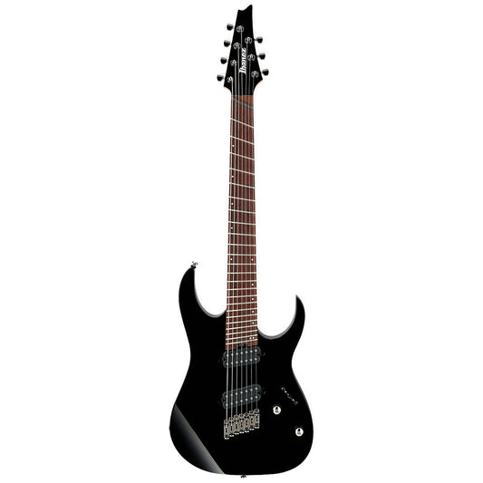 Ibanez RGMS7-BK 7-String Multi Scale Electric Guitar - Black