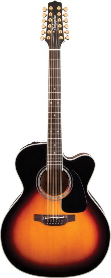 Takamine P6JC-12 BSB Pro Series 6 12-String Jumbo Cutaway Acoustic/Electric Guitar Brown Sunburst Gl