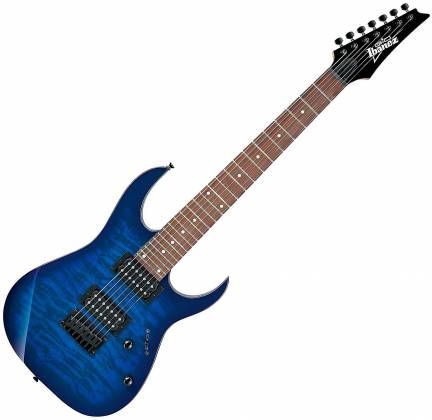 Ibanez GRG7221QATBB 7-String Electric Guitar Transparent Blue Burst