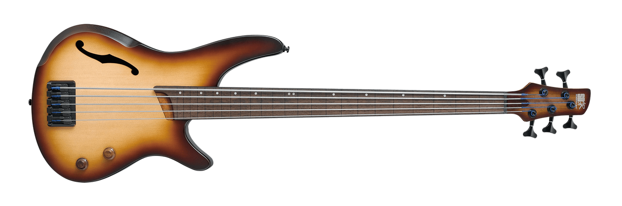 Ibanez SRH505FNNF 5-String Fretless Electric Basses Natural Browned Burst Flat