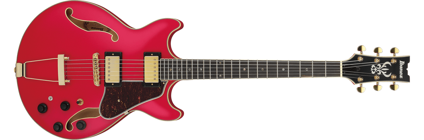 Ibanez AMH90CRF Artcore Expressionist Hollow Body Guitar Cherry Red Flat